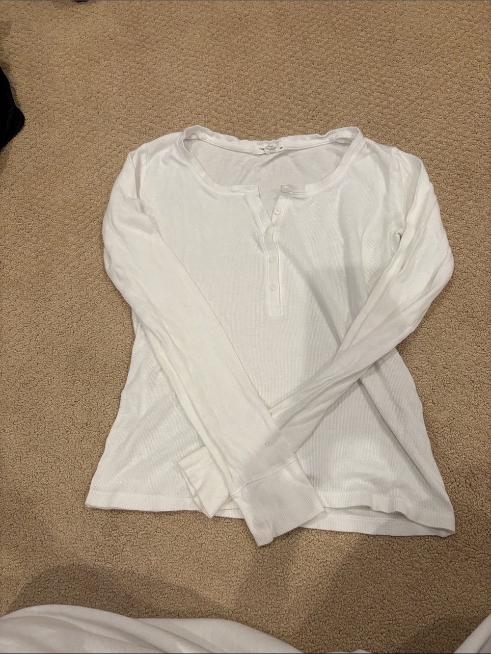 rag & bone White Long-Sleeve Henley Top